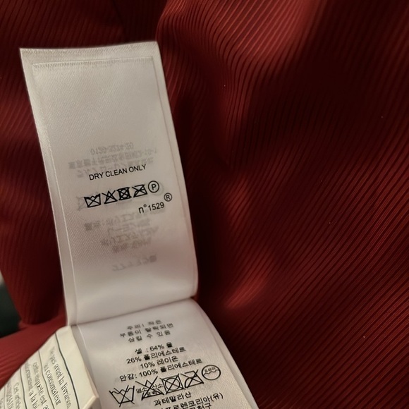 Ralph Lauren Women’s Single Breast Crimson Wool Blend Dress Over Coat Size 8 - Picture 15 of 16